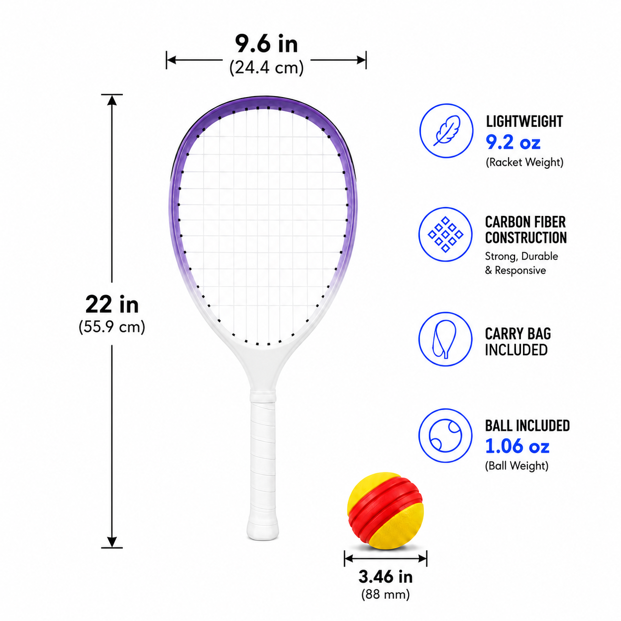 Typti Mix & Match Double Racket & Ball Set