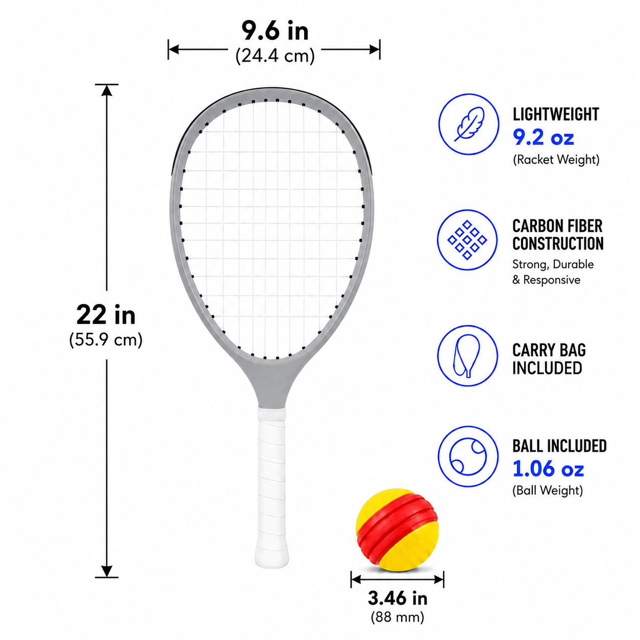 Typti Mix & Match Double Racket & Ball Set