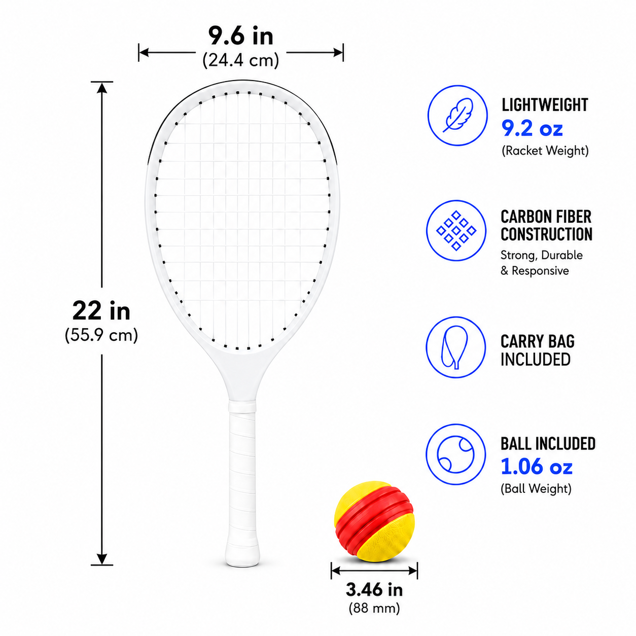 Typti Mix & Match Double Racket & Ball Set